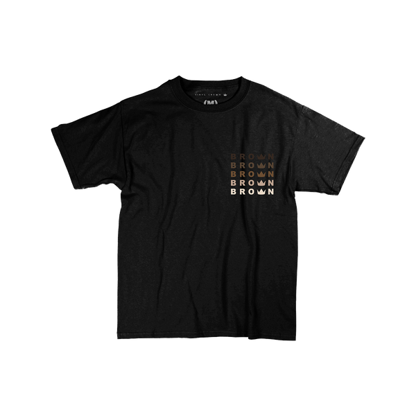 BROWN Short Sleeve T-Shirt [Black]